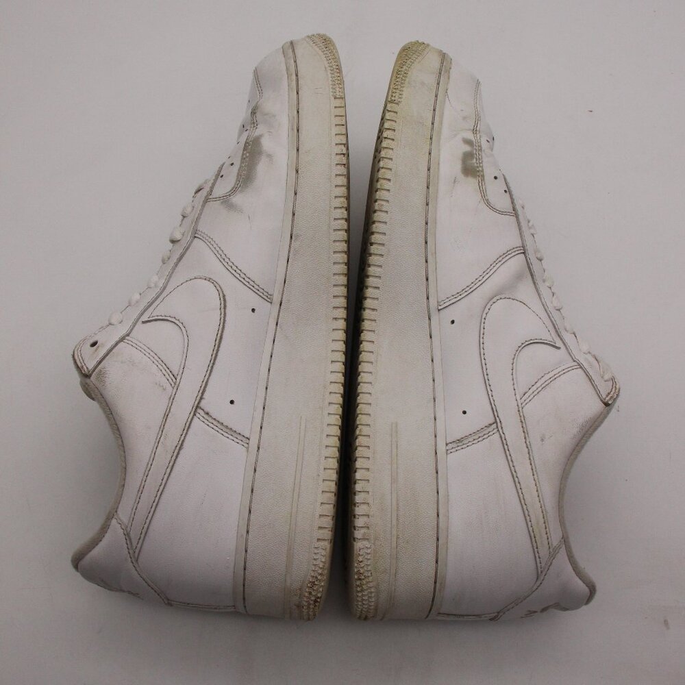 Nike Air Force 1 x Supreme Low Box Logo Men's Size 12 White Leather Sneaker - Picture 6 of 13